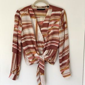Gabrielle Union NY & CO wrap blouse